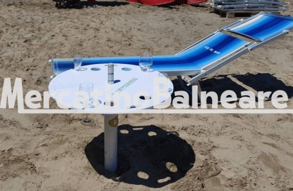 Carrello porta lettini da spiaggia in acciaio INOX - Mercatino Balneare